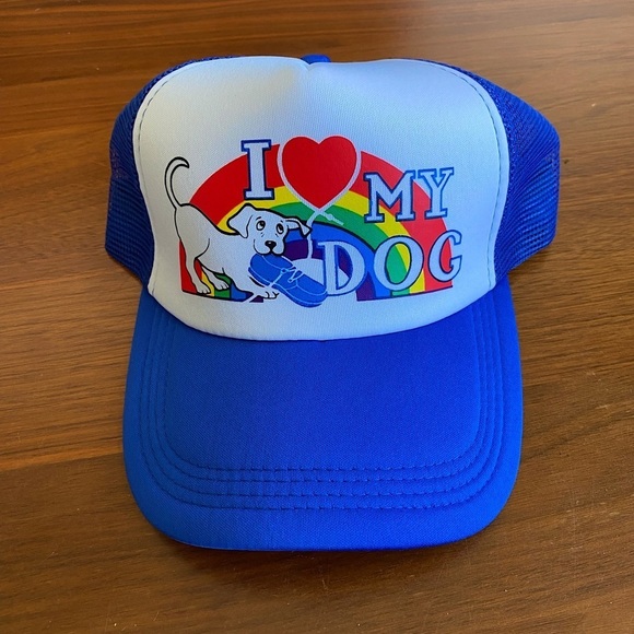 Retro Y2K I Love My Dog Trucker Hat - Picture 1 of 4